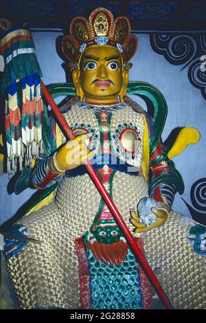Schutzkönigsstatue, Namsrai, Makhranz-Tempel, Bogd Khan Winterpalast, Ulaanbaatar, Mongolei Stockfoto