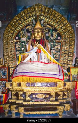 Buddha Maitreya Statue, Buddha der Zukunft, Erdene Zuu Kloster, Karakorum, Mongolei Stockfoto