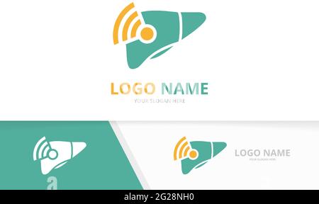 Vector Liver und WiFi-Logo-Kombination. Einzigartige Designvorlage für interne Organe und Signallogotypen. Stock Vektor