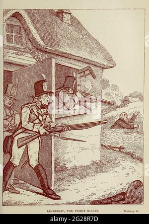 LIMBERLIP, DER PRIESTER-MÖRDER aus dem Buch Irland 98: Skizzen der wichtigsten Männer der Zeit, basierend auf den veröffentlichten Bänden und einigen unveröffentlichten mss. Des verstorbenen Dr. Richard Robert Madden. Mit gravierten Porträts und zeitgenössischen Illustrationen von Daly, J. Bowles (John Bowles), Redakteur; Madden, Richard Robert, 1798-1886, Bibliographischer Vorläufer; Swan Sonnenschein, Lowrey, & Co., Verleger; Spottiswoode & Co., Drucker Veröffentlicht in London von Swan Sonnenschein, Lowrey, & Co., Pamernoster Square in 1888 Stockfoto