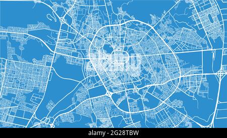 Städtischer Vektor-Stadtplan von Sultanah, Saudi-Arabien, Naher Osten Stock Vektor