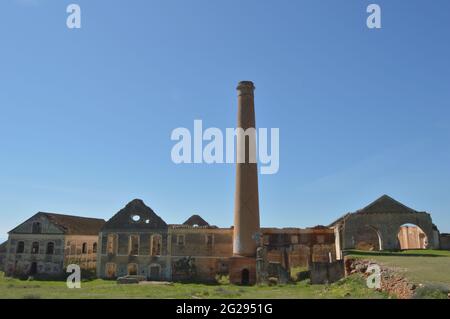 Verlassene Zuckerfabrik in Maro Stockfoto