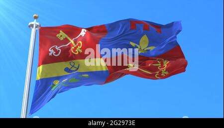 Flagge Vaucluse in der Region Provence Alpes, Frankreich. 3d-Rendering Stockfoto