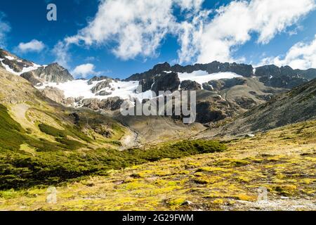 Glaciar Martial in der Nähe von Ushuaia, Feuerland, Argetina Stockfoto