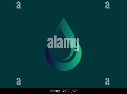 Kreative Wassertropfen Logo Design Vektor-Vorlage. Stock Vektor