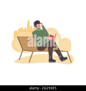 Flache Cartoon-Figur im Sommer Saison Vektor Illustration Konzept Stock Vektor