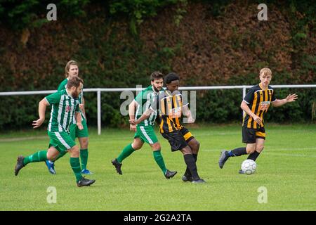 Tytherington, England 29. August 2020. Vor der Saison freundlich zwischen Tytherington Rocks und Almondsbury. Stockfoto