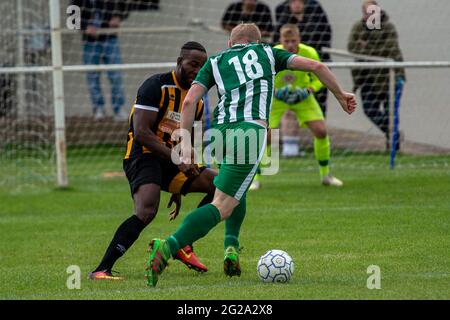 Tytherington, England 29. August 2020. Vor der Saison freundlich zwischen Tytherington Rocks und Almondsbury. Stockfoto