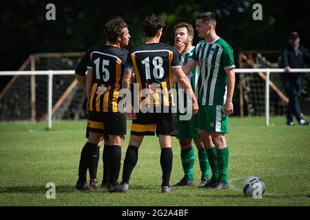 Tytherington, England 29. August 2020. Vor der Saison freundlich zwischen Tytherington Rocks und Almondsbury. Stockfoto
