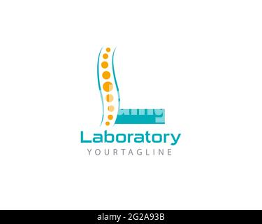 Letter L Lab Logo Template Design Vektor , Dieses Design geeignet für Logo oder Symbol. Farbe und Text können leicht geändert werden. Stock Vektor