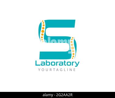 Letter S Lab Logo Template Design Vektor , Dieses Design geeignet für Logo oder Symbol. Farbe und Text können leicht geändert werden. Stock Vektor