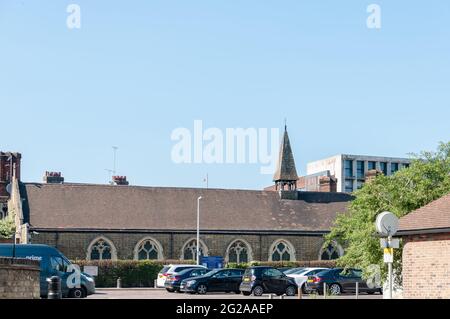 Die Hospital Chapel of St Mary the Virgin and St Thomas of Canterbury, Ilford, auch als Ilford Hospital Chapel bekannt, befindet sich auf Ilford Stockfoto