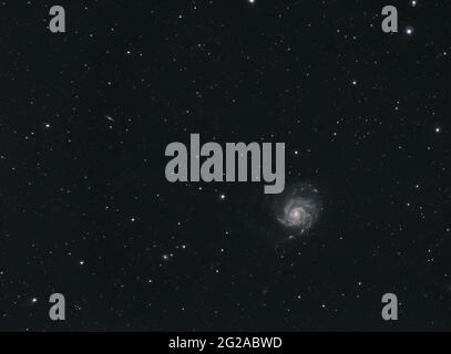 Deep-Sky-Fotografie der Pinwheel-Galaxie, Messier 101 Stockfoto