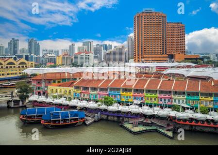 Clarke Quay im Singapore River Planning Area in singapur Stockfoto