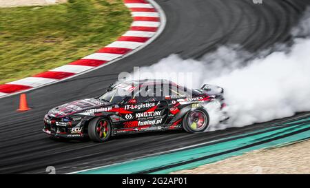 Oschersleben, 30. August 2019: Sebastian Matuszewski fährt einen Nissan 200SX S14 während der Drift Kings International Series in der 4. Asia Arena Stockfoto