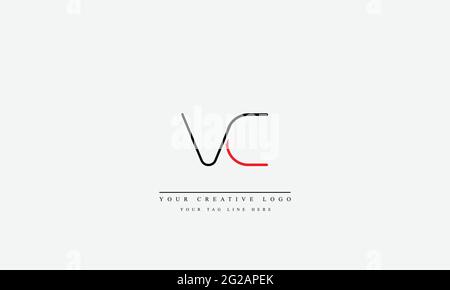 Letter Logo Design mit Kreativ modern trendy Typografie VC CV Stock Vektor