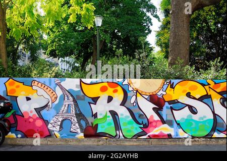 FRANKREICH, PARIS (75) 3. ARRONDISSEMENT, STREET ART Stockfoto