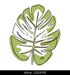 Line Art Tropical Element isolierte Vektor-Illustration für Logo, Emblem Vorlage, Web, Drucke Stock Vektor