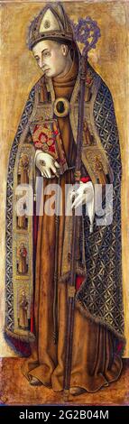 St. Louis (Ludwig IX., König von Frankreich, 1214-1270), Porträtmalerei von Vittore Crivelli, 1481-1502 Stockfoto