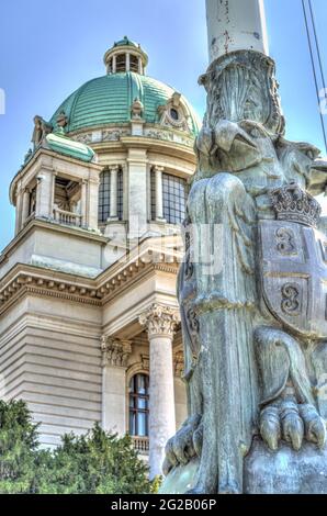 Belgrader Wahrzeichen, HDR-Bild Stockfoto