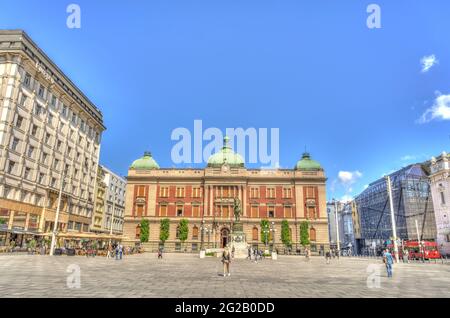 Belgrader Wahrzeichen, HDR-Bild Stockfoto