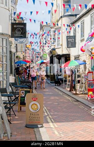 Busy Bank holiday in Weymouth Stockfoto