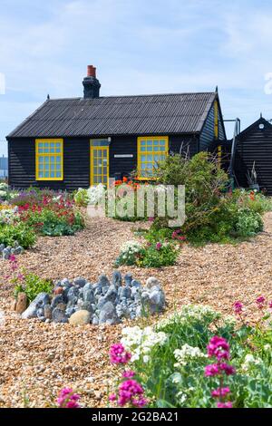 Prospect House, einst Sitz von Derek Jarman, Dungeness, kent, großbritannien Stockfoto