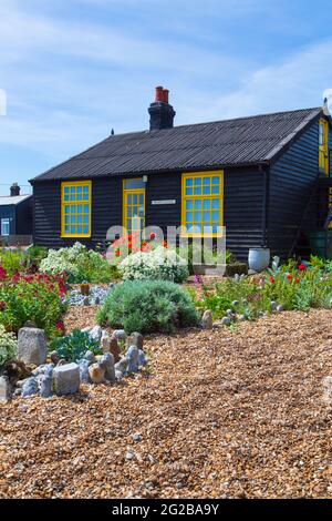 Prospect House, einst Sitz von Derek Jarman, Dungeness, kent, großbritannien Stockfoto