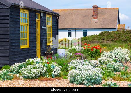 Prospect House, einst Sitz von Derek Jarman, Dungeness, kent, großbritannien Stockfoto