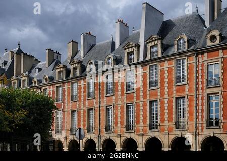 FRANCE, PARIS (75) 4 TH ARRONDISSEMENT, PLACE DES VOSGES Stockfoto