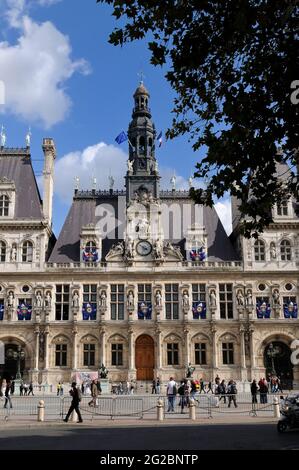 FRANCE, PARIS (75) 4 TH ARRONDISSEMENT, HOTEL DE VILLE TOWN HALL Stockfoto