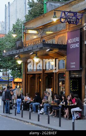 FRANKREICH. PARIS (75) BELLEVILLE-MENILMONTANT. DAS CAFÉ LE CHARBON (RUE OBERKAMPF) Stockfoto