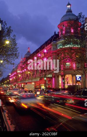 FRANKREICH. PARIS (75) 9E ARR. GROSSES GESCHÄFT VON LE PRINTEMPS (BOULEVARD HAUSSMANN) Stockfoto