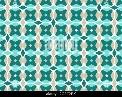 Nahtloses Muster mit geometrischen Motiven in 4 Farben Stockfoto