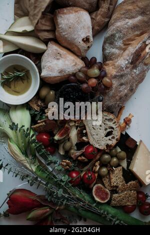 Studioaufnahme der mediterranen Küche Stockfoto