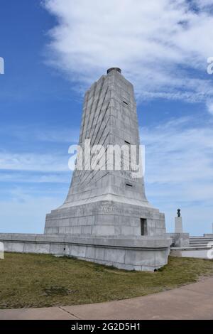 Das Wright Brothers Monument in Kill Devil Hills, North Carolina. Stockfoto