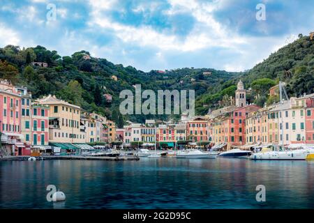 Hafenstadt Portofino, Ligurien, Italien Stockfoto