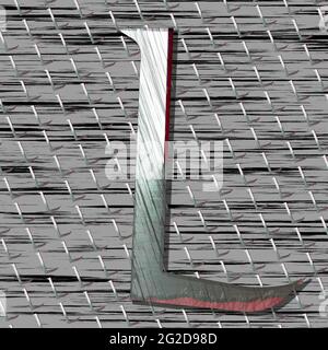 Grafik mit dem keltisch geformten Großbuchstaben L als Monogramm Stockfoto