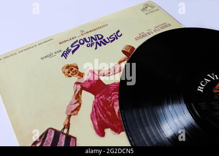 Der Soundtrack des Films The Sound of Music wurde 1965 von RCA Victor veröffentlicht. Album auf Vinyl. Albumcover Stockfoto