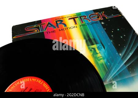 Star Trek The Motion Picture ist ein US-amerikanischer Science-Fiction-Film aus dem Jahr 1979 unter der Regie von Robert Wise, der auf der Fernsehserie basiert. Soundtrack-Musikalbum Stockfoto