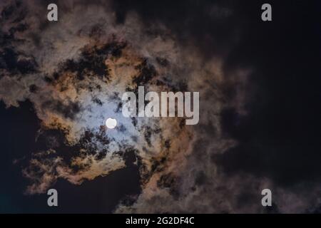 Partielle Sonnenfinsternis Stockfoto