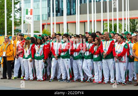 Mexikanische Delegationssportler bei den Pan American Games 2015 in Toronto, Kanada Stockfoto