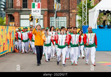 Mexikanische Delegationssportler bei den Pan American Games 2015 in Toronto, Kanada Stockfoto