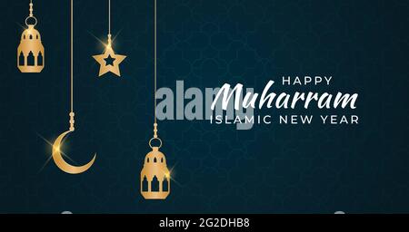 Islamische Neujahr Design Grußkarte, Poster. Vektorgrafik Stock Vektor