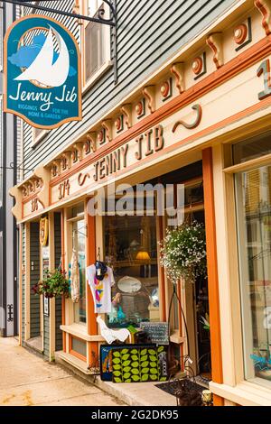 Attraktives Touristengeschäft in der Stadt Lunenburg, Nova Scotia, Kanada Stockfoto