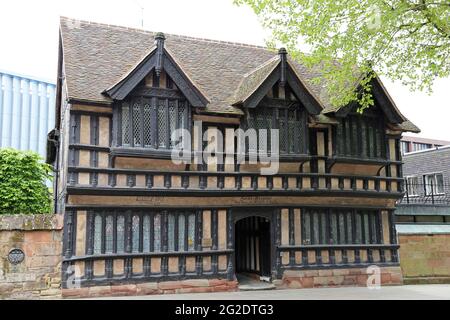 Ford's Hospital Almshouses (auch bekannt als Grey Friars Hospital), Greyfriars Lane, Coventry, West Midlands, England, Großbritannien, Großbritannien, Europa Stockfoto