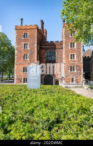 Lambeth Palace in Lambeth am Londoner South Bank, London, Großbritannien Stockfoto