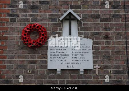 War Memorial, Sopwell Lane, St Albans, Hertfordshire Stockfoto