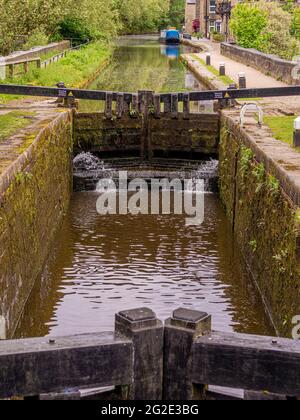 Rochdale-Kanal, Hebden Bridge, West Yorkshire, Großbritannien Stockfoto