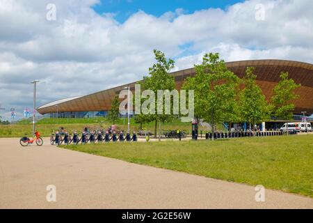 Lee Valley VeloPark, Queen Elizabeth Olympic Park, Stratford, London, E20, England, Vereinigtes Königreich, Europa. Stockfoto